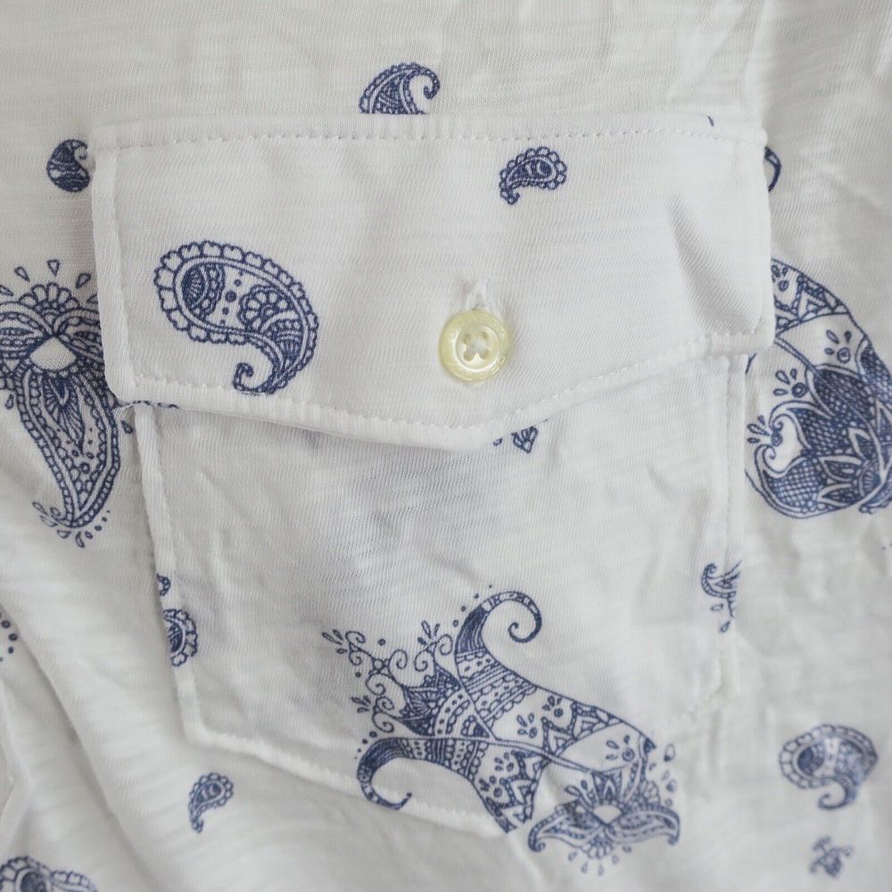 B Draddy Pima Cotton Golf Polo Shirt‎ Mens 2XL White Bandana Print - Picture 4 of 9